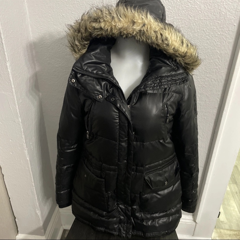 Ralph Lauren Women's Black Goose Down Puffer Quilted Jacket Medium